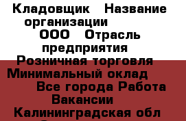 Кладовщик › Название организации ­ O’stin, ООО › Отрасль предприятия ­ Розничная торговля › Минимальный оклад ­ 17 200 - Все города Работа » Вакансии   . Калининградская обл.,Светлогорск г.